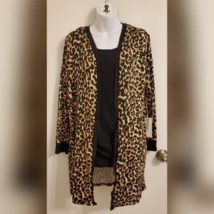 Leopard Print Cardigan XL NWT